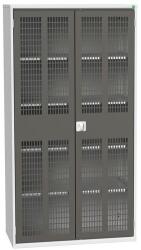 bott Műhelyszekrény polcokkal Bott Verso, drótajtó, 4 polc, 200 x 105 x 55 cm, szürke-antracit