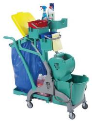 TTS Takarító kocsi karos csavaróhengerrel, térfogat 15 l