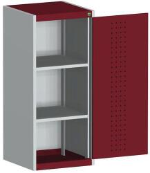 bott Műhelyszekrény Bott Cubio, 120 x 52, 5 x 52, 5 cm, perforált ajtó, szürke-piros