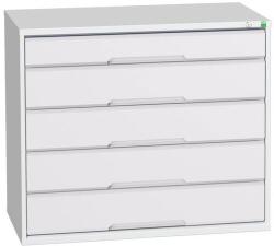 bott Műhely fiókos szekrény Bott Verso, 90 x 105 x 55 cm, 5 fiókos, szürke-szürke