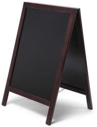 Showdown Displays A alakú krétás reklámtábla, sötétbarna