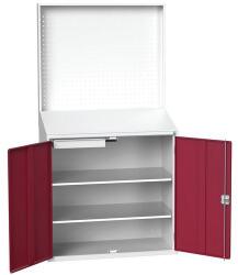 bott munkaállomás, perforált panellel, 200 x 105 x 55 cm, szürke-piros