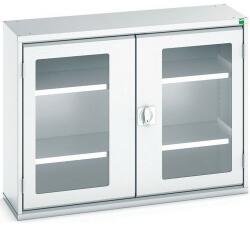 bott Műhelyszekrény átlátszó ajtókkal Bott Verso, 80 x 105 x 35 cm, 2 polccal, szürke-szürke