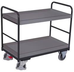 Variofit Polcos kocsi, 250 kg-ig, 2 polc emelt élekkel, 99 x 106 x 60 cm, szürke