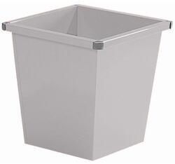 VEPA BINS Négyszögletes irodai szemetes, fém, szürke 27 l
