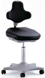 Bimossa Munkaszék Bimos Labster 9103 kerekekkel, lábtartó nélkül, poliuretán, fekete/szürke