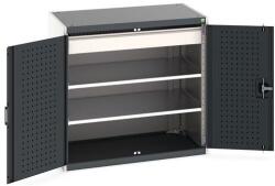bott Műhelyszekrény fiókokkal Bott Cubio, 100 x 105 x 65 cm, 2 polc, 1 fiók, szürke-antracit