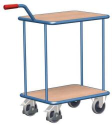 Variofit Polcos kocsi fogantyúval, 200 kg-ig, 2 polc, 91 x 94 x 45, 5 cm, kék