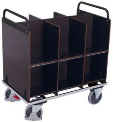 Variofit Irattartó kocsi, 12 rekesszel, 400 kg-ig, 110, 5 x 70 x 118, 5 cm, szürke