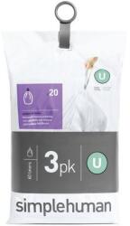 simplehuman Pocket Liner szemeteszsák, 55 l (U) fehér - Simplehuman