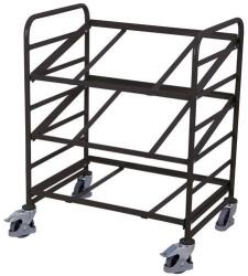 Cordes Euro polcos kocsi ferde polcokkal ellátott ládákhoz, 3 polccal, 93, 5 x 66, 5 x 112, 5 cm, szürke