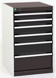bott Műhely fiókos szekrény Bott Cubio, 80 x 52, 5 x 52, 5 cm, 6 fiókos, szürke-antracit