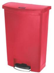 Rubbermaid Front Step műanyag szemetes kosár, 90 l térfogat, piros