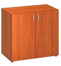 Alfa Office Alfa 500 alacsony, széles szekrény, 73, 5 x 80 x 47 cm, ajtóval, cseresznye mintázat