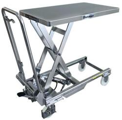 Bishamon Mobil, rozsdamentes acél emelőasztal, teherbírása 150 kg