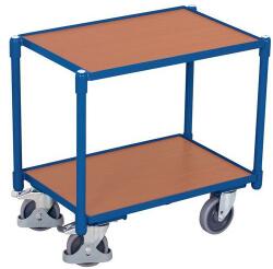 Variofit Euro szállítókocsi rendszer, 2 polc, 10 mm-es élvastagság, 67, 5 x 41, 5 x 63, 5 cm, kék