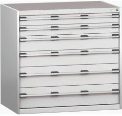 bott Műhely fiókos szekrény Bott Cubio 200, 100 x 105 x 75 cm, 6 fiókos, szürke-szürke
