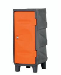 EMP Műanyag öltözőszekrény EMP, lábakon, 1 rész, narancssárga
