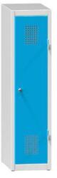 Polak Fém szekrény, 1 ajtós, lábazaton, 300 x 500 x 1200 mm, szürkéskék