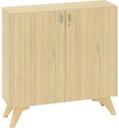 Alfa Office Alacsony szekrény Alfa Root ajtóval, 2 polc, 120 x 47 x 121, 5 cm, tölgy