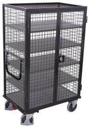 Cordes Magas ketreces kocsi lengőajtókkal, 5 polccal, 500 kg-ig, 131, 5 x 83 x 181 cm, szürke