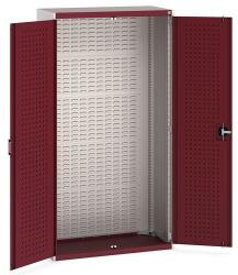 bott Műhelyszekrények perforált panelekkel doboz-/szerszámtartókhoz, 200 x 105 x 52, 5 cm, szürke-piros