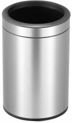 EKO Round Open Top Bin szemetes, 12 l, EKO, matt rozsdamentes acél