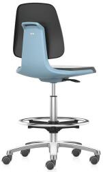 Bimossa Labsit görgős munkaszék, lábtartóval, műbőr, kék