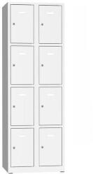 Kovona Philip hegesztett öltözőszekrény, 8 box, hengerzár, szürke/szürke