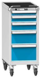 POLAK ZH műhelykocsi, 5 fiókos, 1060 x 442 x 753 mm, szürke/kék