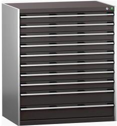 bott Műhely fiókos szekrény Bott Cubio 200, 120 x 105 x 75 cm, 10 fiókos, szürke-antracit