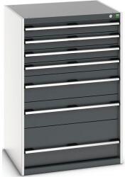 bott Műhely fiókos szekrény Bott Cubio 200, 120 x 80 x 75 cm, 7 fiókos, szürke-antracit