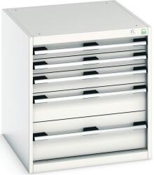 bott Műhely fiókos szekrény Bott Cubio, 70 x 65 x 75 cm, 5 fiókos, szürke-szürke