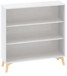 Alfa Office Alacsony, nyitott szekrény Alfa Root, 2 polc, 120 x 45 x 121, 5 cm, fehér