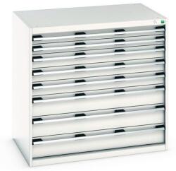 bott Műhely fiókos szekrény Bott Cubio 200, 100 x 105 x 75 cm, 8 fiókos, szürke-szürke