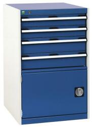 bott Műhely fiókos szekrény Bott Cubio, 100 x 65 x 52, 5 cm, 4 fiók, 1 szekrény, szürke-kék