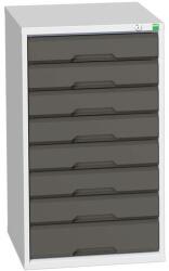 bott Műhely fiókos szekrény Bott Verso, 90 x 52, 5 x 55 cm, 8 fiókos, szürke-antracit
