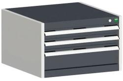 bott Műhely fiókos szekrény Bott Cubio, 40 x 65 x 52, 5 cm, 3 fiókos, szürke-antracit
