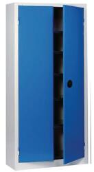 Acial fém műhelyszekrény, 198 x 100 x 43 cm, szürke/kék