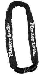 Master Lock 8 mm-es láncos kombinált kerékpárzár, fekete