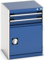 bott Műhely fiókos szekrény Bott Cubio, 70 x 52, 5 x 52, 5 cm, 2 fiók, 1 szekrény, szürke-kék