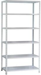 Kovona Arzal fém polcállvány, alapkivitel, 200 x 100 x 50 cm, 1500 kg, 6 polccal, fehér