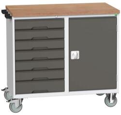 bott Karbantartó fiókos kocsi Bott Verso, 98 x 105 x 60 cm, 7 fiókos, szekrényes, multiplex, szürke-antracit