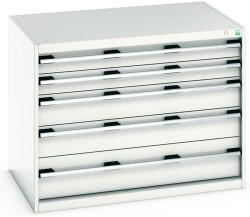 bott Műhely fiókos szekrény Bott Cubio 200, 80 x 105 x 75 cm, 5 fiókos, szürke-szürke