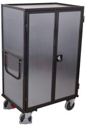 Cordes Magas szekrényes kocsi fogantyúval és 4 tömör falú, 500 kg-ig, 5 polccal, 181 x 131, 5 x 83 cm, szürke