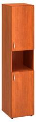 Alfa Office Alfa 500 magas, keskeny szekrény, 178 x 40 x 47 cm, nyitott polccal és ajtóval - jobbos kivitel, cseresznye mintázat - manutan - 129 692 Ft