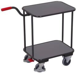 Variofit Polcos kocsi fogantyúval, 200 kg-ig, 2 polc, 91 x 94 x 45, 5 cm, szürke