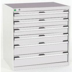 bott Műhely fiókos szekrény Bott Cubio, 80 x 80 x 75 cm, 6 fiókos, szürke-szürke - manutan - 856 552 Ft