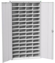 bott Verso fém műhelyszekrény rekesszel, 200 x 105 x 35 cm, 60 rekeszes, szürke-szürke