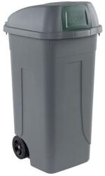 Mobil Plastic Műanyag kültéri hulladékgyűjtő, 100 l űrtartalom, szürke/zöld